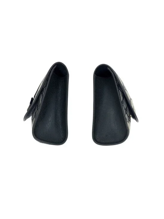 Gucci Vintage Sherry Line Navy GG Supreme Canvas Leather Clutch - Picture 7 of 9